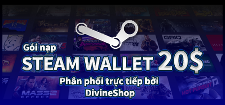 Gói nạp Steam Wallet 20$ ( Nạp chậm ) 